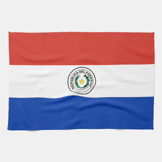 Paño De Cocina Bandera de Paraguay (Horizontal)