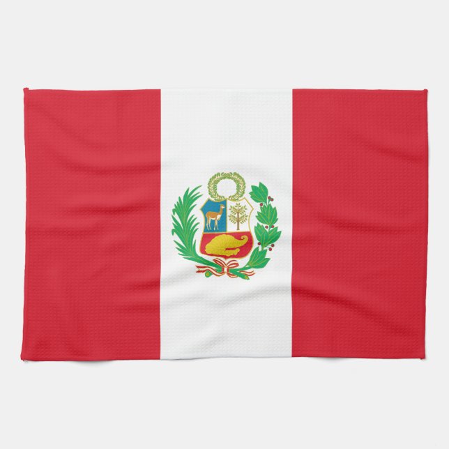 Paño De Cocina Bandera de Perú (Horizontal)