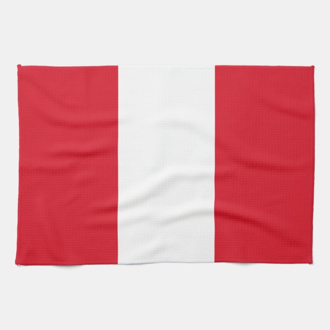 Paño De Cocina Bandera de Perú (Horizontal)