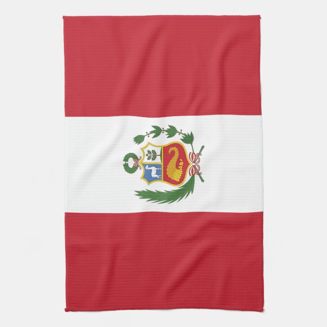 Paño De Cocina Bandera de Perú (Vertical)