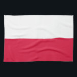 Paño De Cocina Bandera de Polonia<br><div class="desc">Bandera patriótica de Polonia.</div>