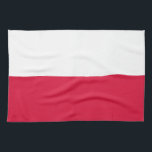 Paño De Cocina Bandera de Polonia<br><div class="desc">Bandera patriótica de Polonia.</div>