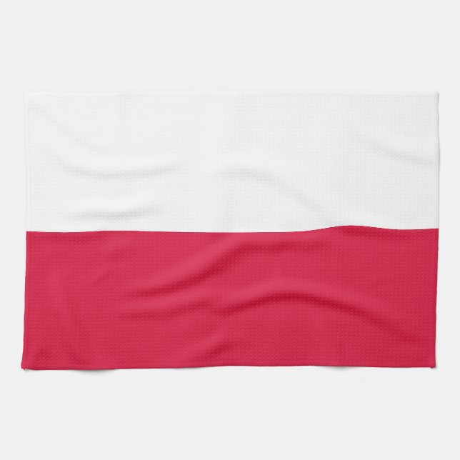 Paño De Cocina Bandera de Polonia (Horizontal)