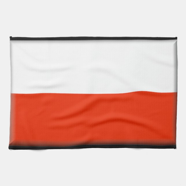 Paño De Cocina Bandera de Polonia (Horizontal)