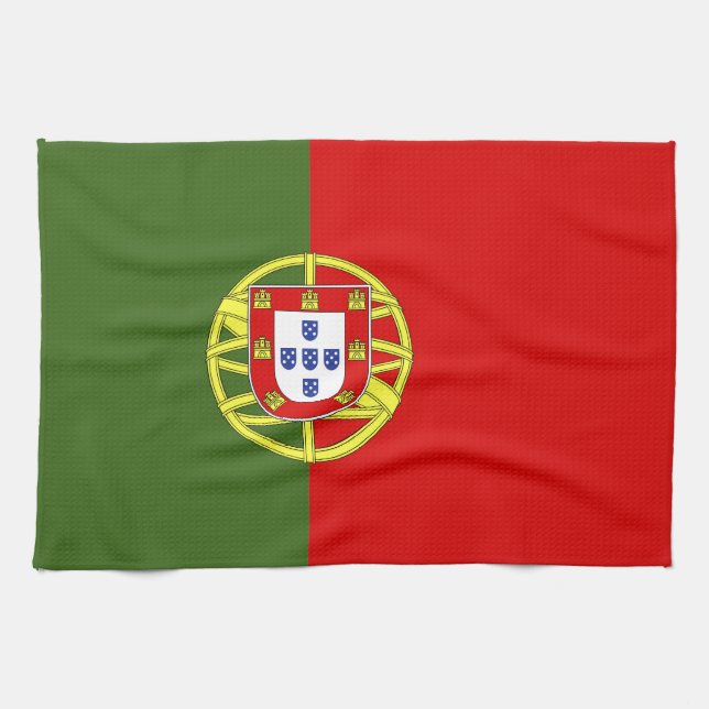 Paño De Cocina Bandera de Portugal (Horizontal)