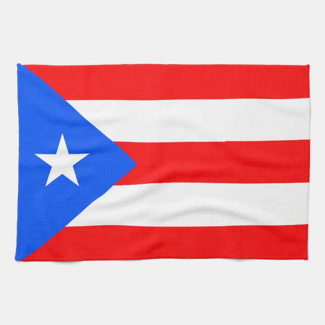 Paño De Cocina Bandera de Puerto Rico (Horizontal)