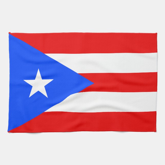 Paño De Cocina Bandera de Puerto Rico (Horizontal)