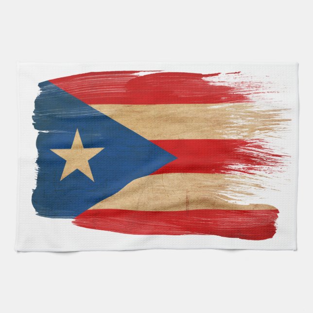 Paño De Cocina Bandera de Puerto Rico (Horizontal)