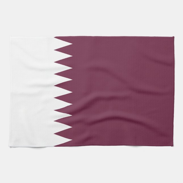 Paño De Cocina Bandera de Qatar (Horizontal)