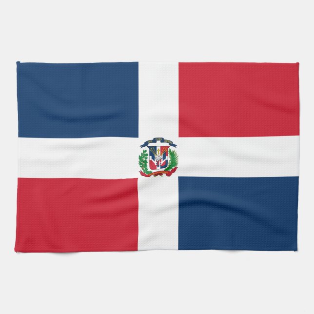 Paño De Cocina Bandera de República Dominicana (Horizontal)