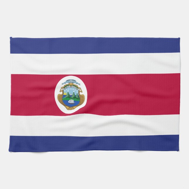 Paño De Cocina Bandera de Rican de la costa (Horizontal)
