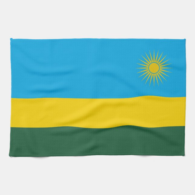 Paño De Cocina Bandera de Ruanda (Horizontal)