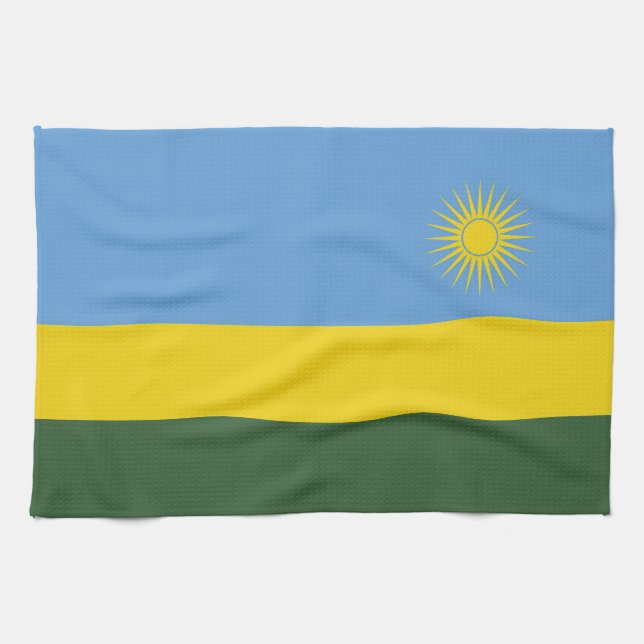 Paño De Cocina Bandera de Ruanda (Horizontal)