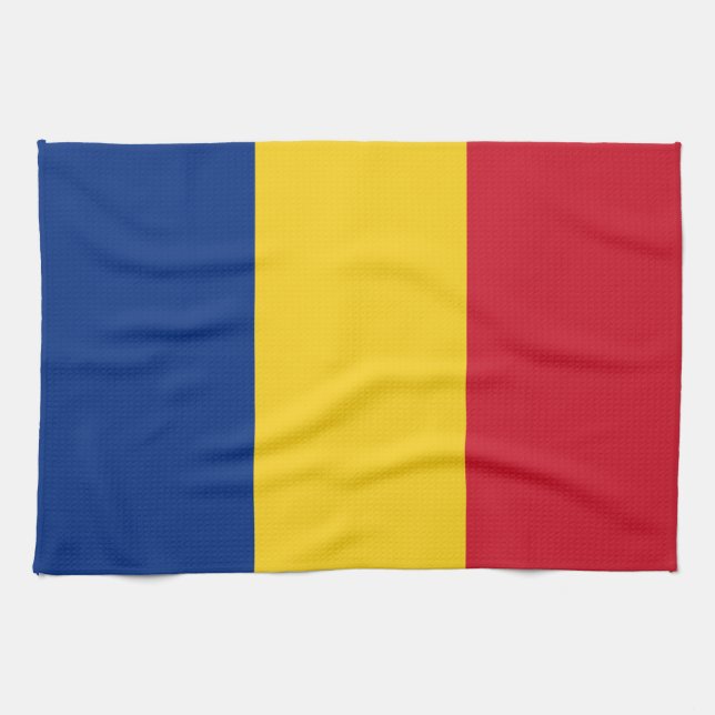 Paño De Cocina Bandera de Rumania (Horizontal)