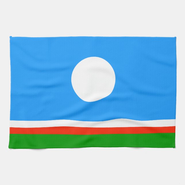 Paño De Cocina Bandera de Sakha (Horizontal)