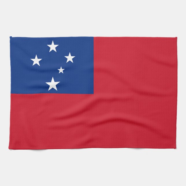 Paño De Cocina Bandera de Samoa (Horizontal)
