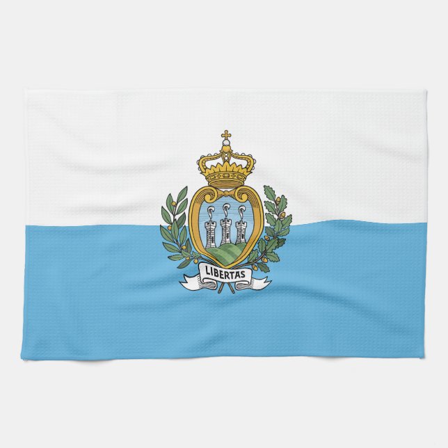 Paño De Cocina Bandera de San Marino (Horizontal)