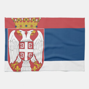 Paño De Cocina Bandera de Serbia