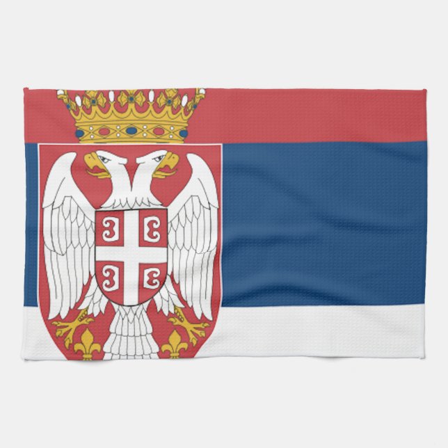 Paño De Cocina Bandera de Serbia (Horizontal)