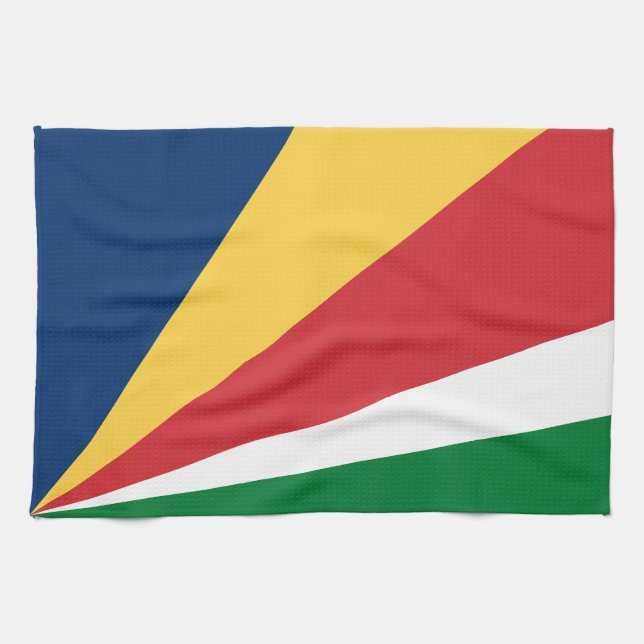 Paño De Cocina Bandera de Seychelles (Horizontal)