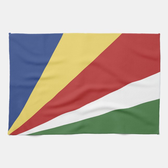 Paño De Cocina Bandera de Seychelles (Horizontal)