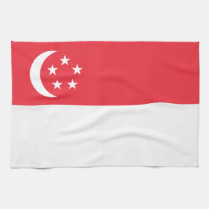 Paño De Cocina Bandera de Singapur