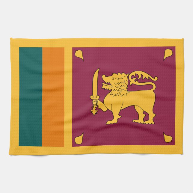 Paño De Cocina Bandera de Sri Lanka (Horizontal)
