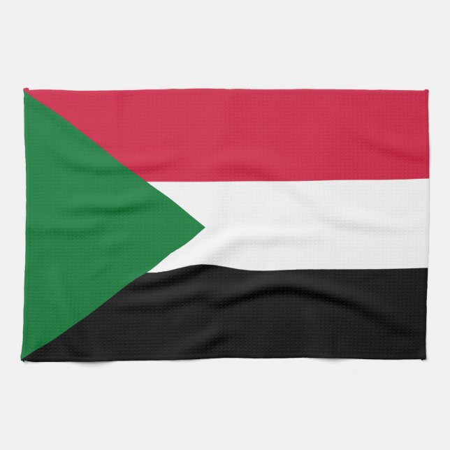 Paño De Cocina Bandera de Sudán (Horizontal)