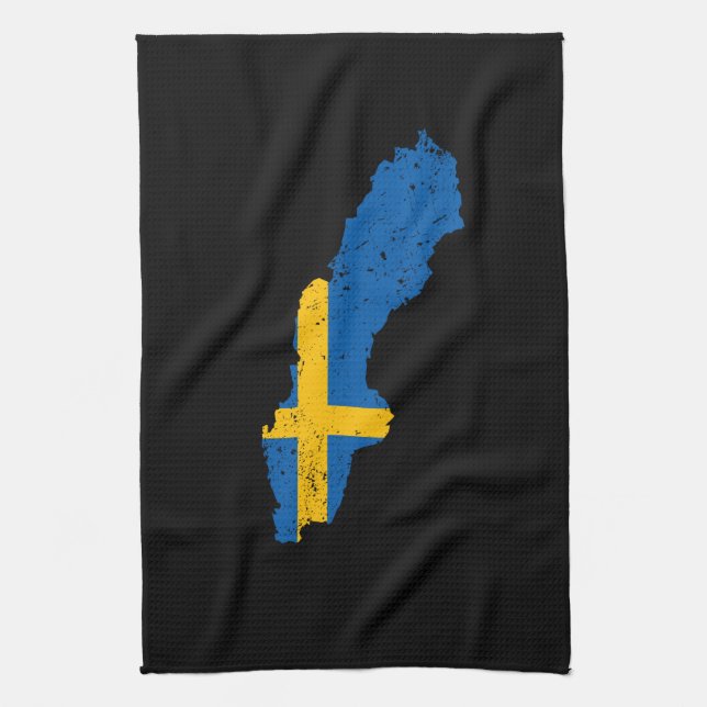 Paño De Cocina Bandera de Suecia (Vertical)