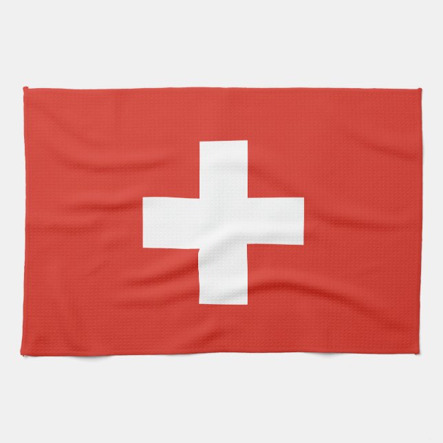 Paño De Cocina Bandera de Suiza (Horizontal)