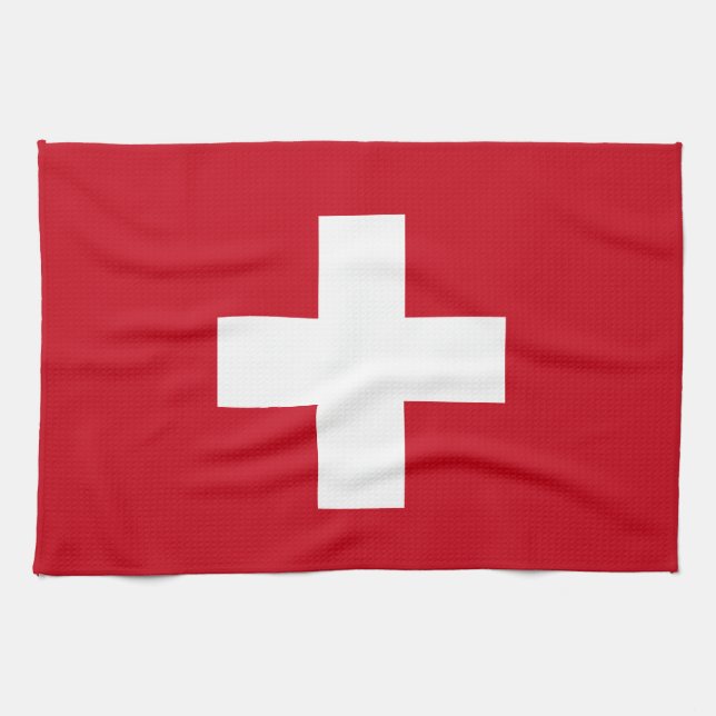 Paño De Cocina Bandera de Suiza (Horizontal)
