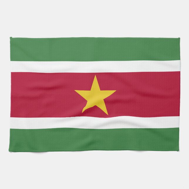 Paño De Cocina Bandera de Surinam (Horizontal)