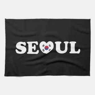 Paño De Cocina Bandera de Taegeukgi, el corazón del amor de Seúl