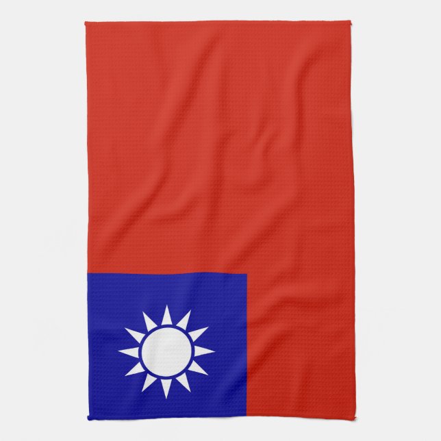 Paño De Cocina Bandera de Taiwán (Vertical)