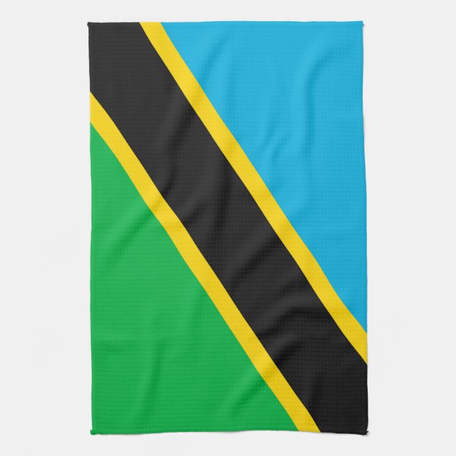 Paño De Cocina Bandera de Tanzania (Vertical)
