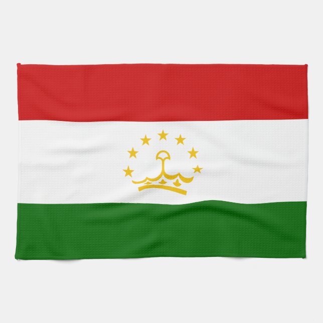 Paño De Cocina Bandera de Tayikistán (Horizontal)