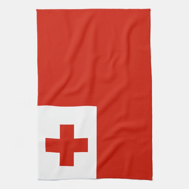 Paño De Cocina Bandera de Tonga (Vertical)