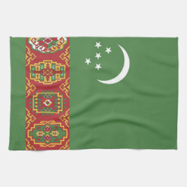 Paño De Cocina Bandera de Turkmenistán