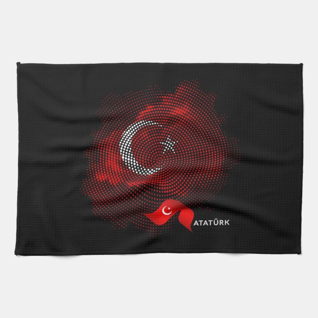 Paño De Cocina Bandera de Turquía (Horizontal)