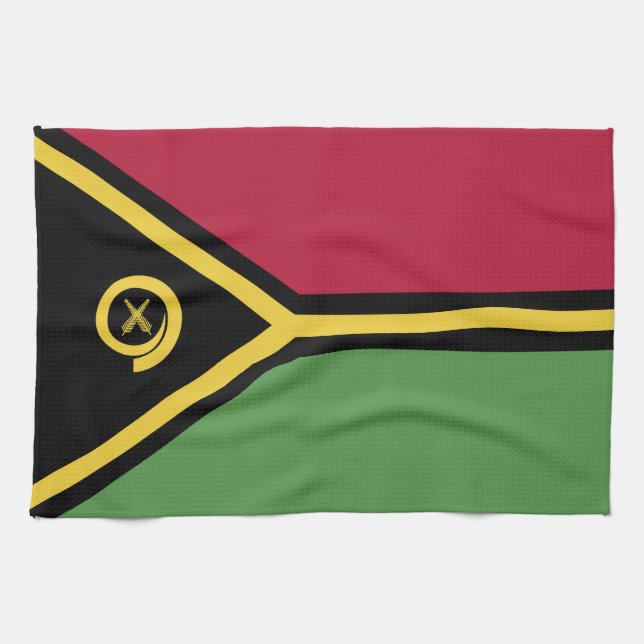 Paño De Cocina Bandera de Vanuatu (Horizontal)