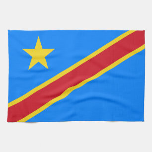Paño De Cocina Bandera del Congo Kinshasa
