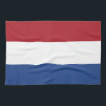 Paño De Cocina Bandera del de los Países Bajos<br><div class="desc">La bandera de los Países Bajos es una tricolora horizontal de rojo, de blanco, y azul. Escucha de nuevo al tiempo de Carlomagno. Las variantes de la bandera han sido funcionando desde 1572 y en 1937 la bandera fue formalizada oficialmente como la bandera nacional de los Países Bajos y del...</div>