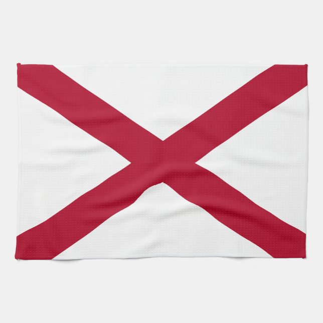 Paño De Cocina Bandera del estado de Alabama (Horizontal)