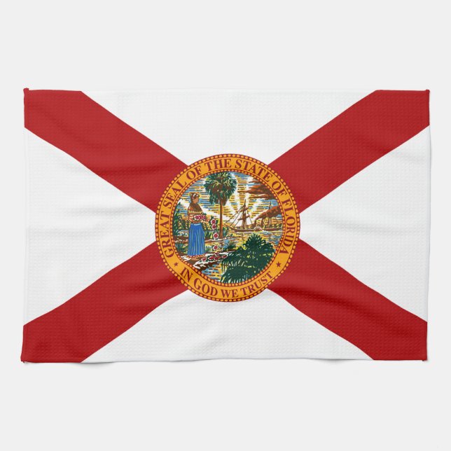 Paño De Cocina Bandera del estado de Florida (Horizontal)