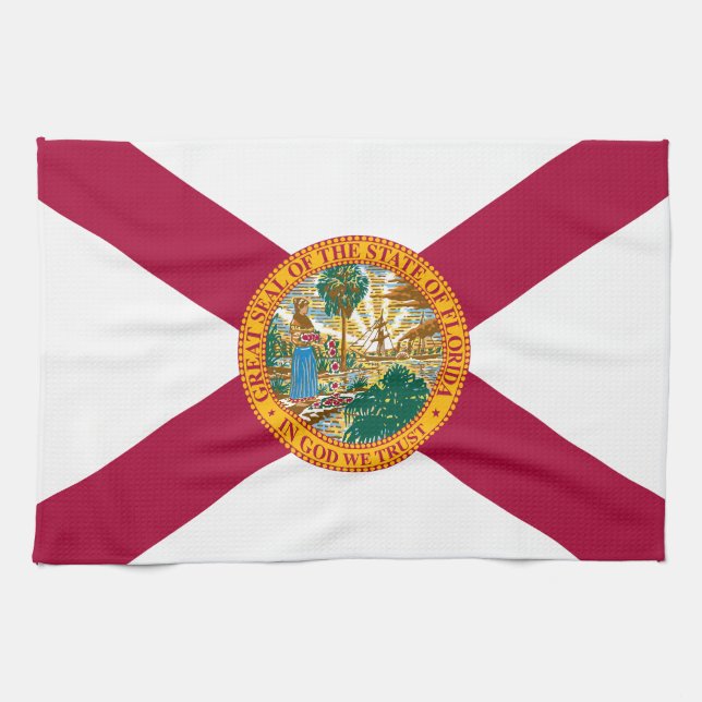 Paño De Cocina Bandera del estado de Florida (Horizontal)