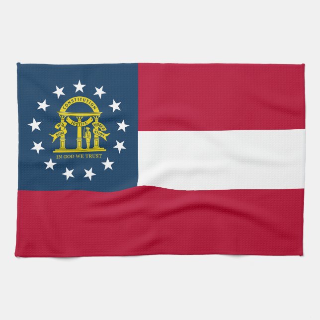Paño De Cocina Bandera del Estado de Georgia (Horizontal)