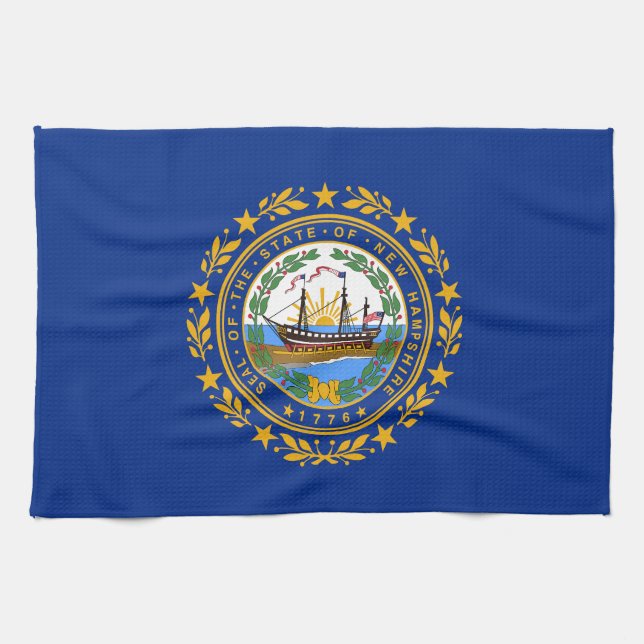 Paño De Cocina Bandera del estado de Hampshire (Horizontal)