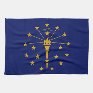 Paño De Cocina Bandera del Estado de Indiana