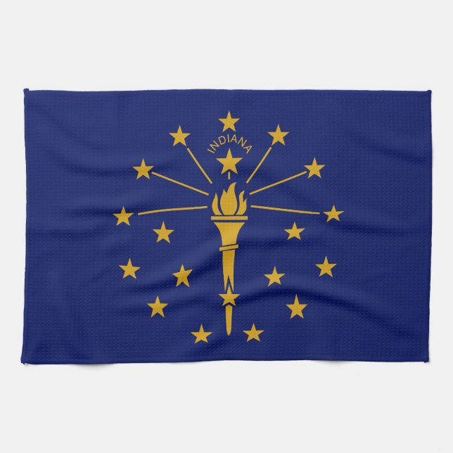 Paño De Cocina Bandera del Estado de Indiana (Horizontal)