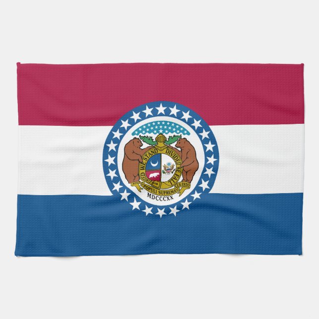 Paño De Cocina Bandera del Estado de Misuri (Horizontal)